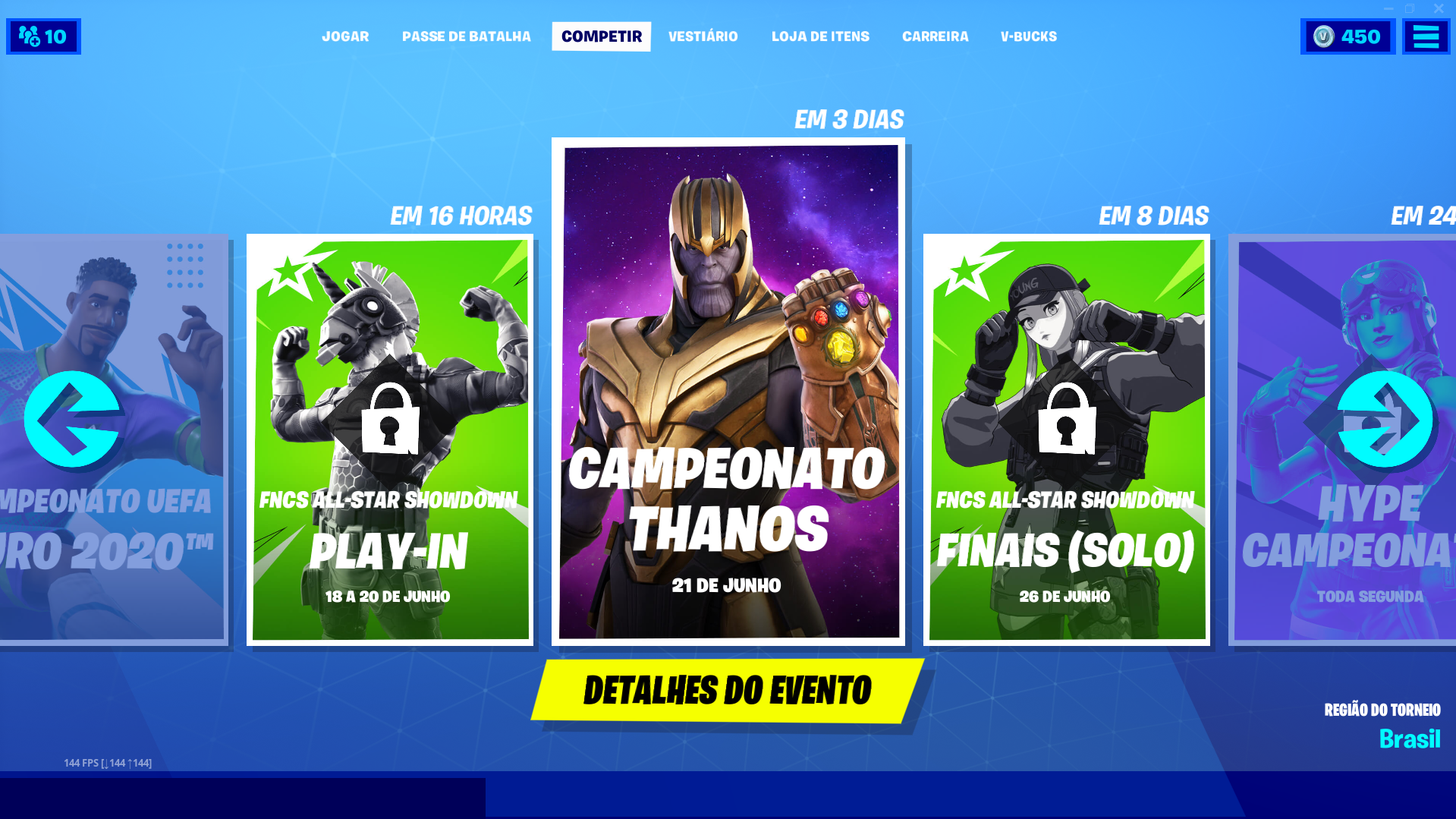 Fortnite Campeonato Thanos